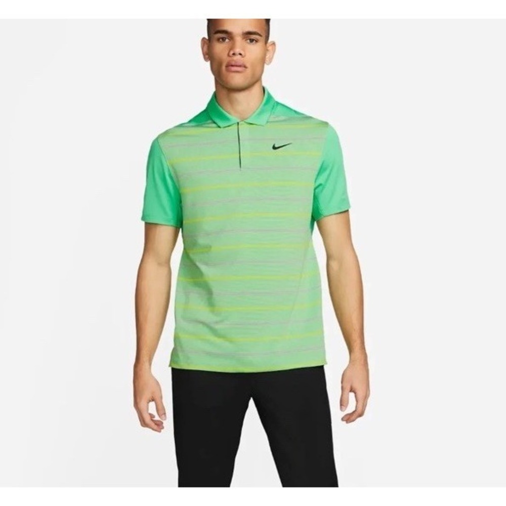 Nike Tiger Woods Dri-FIT Performance Golf Polo Shirt Green DR5318-363 Size M - Picture 2 of 13